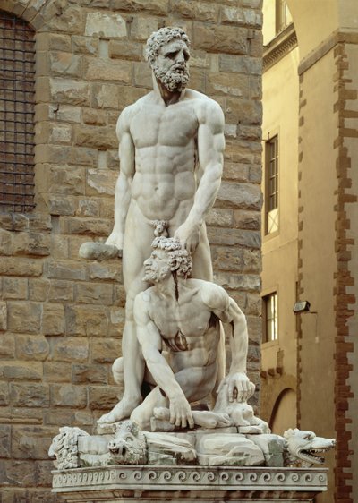 Herkül ve Cacus Heykeli, 1534 (mermer) by Baccio Bandinelli