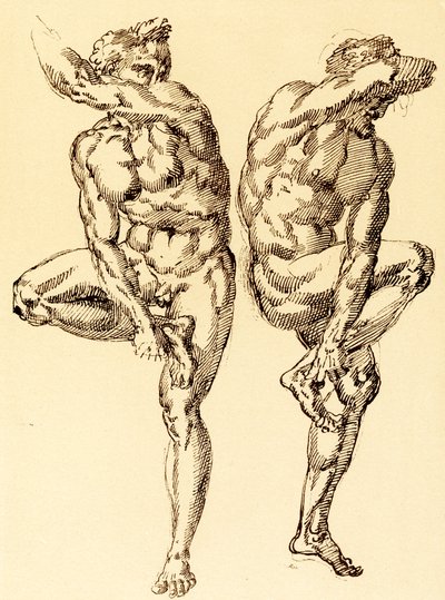 iki erkek eylemi by Baccio Bandinelli