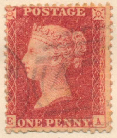 Penny Red posta pulu, 1841 by Bacon and Co Perkins