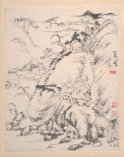1699 tarihli manzara albümü. by Bada Shanren