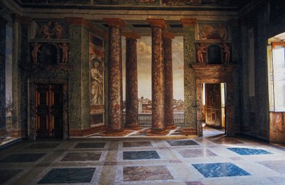 Perspektif Salonundaki Fresk by Baldassarre Peruzzi