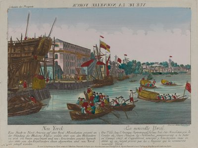 ?New York manzarası?, 1776 dolaylarında by Balthasar Friedrich Leizelt