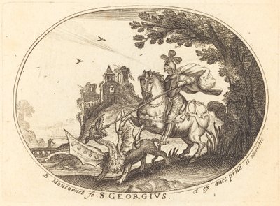 Aziz George ve Ejderha by Balthasar Moncornet