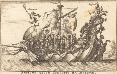 Merkür tarafından yürütülen Argon amfiyonu by Balthasar Moncornet after Remigio Cantagallina
