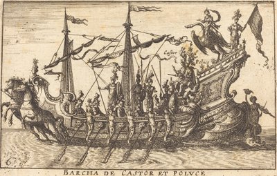 Barcha de Castor ve Poluce by Balthasar Moncornet after Remigio Cantagallina