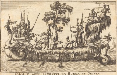 Borea ve Oritia liderliğindeki Calai ve Zeti by Balthasar Moncornet after Remigio Cantagallina