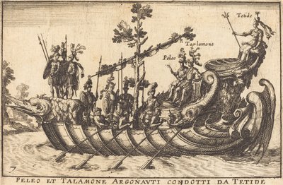 Tethys liderliğindeki Peleus ve Talamone Argonotları by Balthasar Moncornet after Remigio Cantagallina