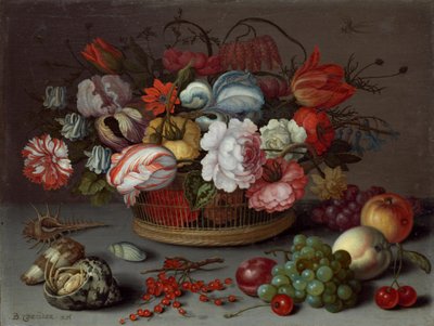 Çiçek Sepeti, c. 1622. by Balthasar van der Ast