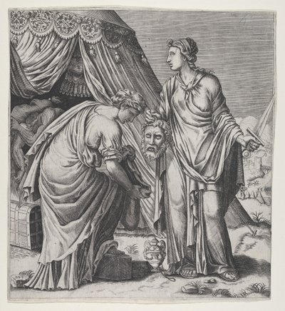 Holofernes Başkanı ile Judith. by Balthazar van den Bos
