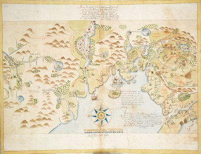 Donegal ve Sligo Koyları, İrlanda, c.1600 (keten, kağıt) by Baptista Boazio