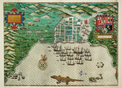 Santo Domingo Haritası by Baptista Boazio