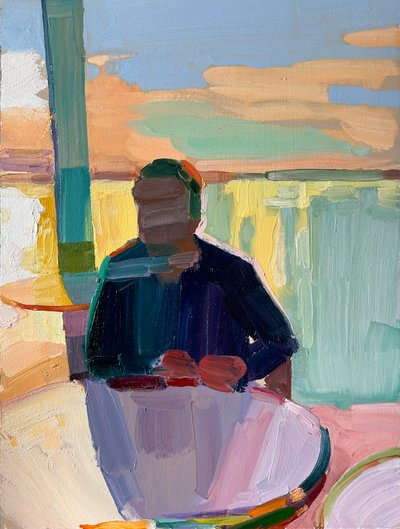 Boşa geçen gün yok, 2023 (tuval üzerine yağlıboya) by Barbara Hoogeweegen