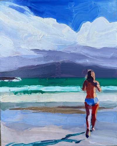 county kerry, 2023, panel üzerine yağlıboya by Barbara Hoogeweegen