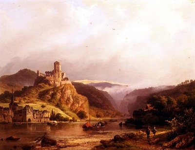 Moselle üzerinde Beilstein by Barend Cornelis Koekkoek