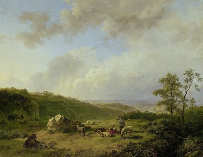 Yağmur Fırtınası Tehditiyle Manzara by Barend Cornelis Koekkoek