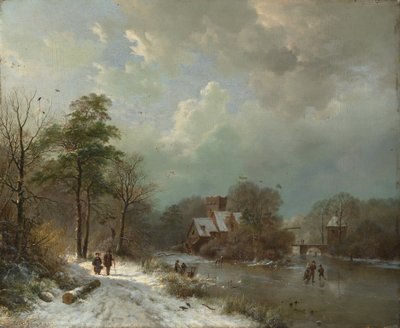 Kış Manzarası, Hollanda, 1833. by Barend Cornelis Koekkoek