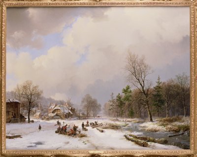 kış sahnesi by Barend Cornelis Koekkoek