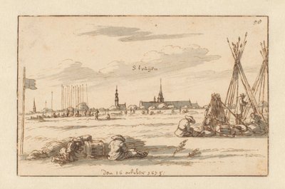 Willem III Ordusu'nun Sint-Truiden, Limburg yakınlarındaki kampı by Barend Klotz (attributed to)