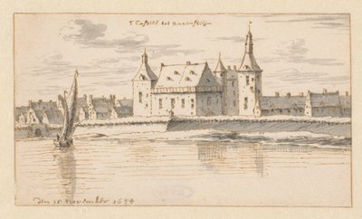 Kuzey Brabant, Ravenstein Kalesi'nin görünümü by Barend Klotz (attributed to)