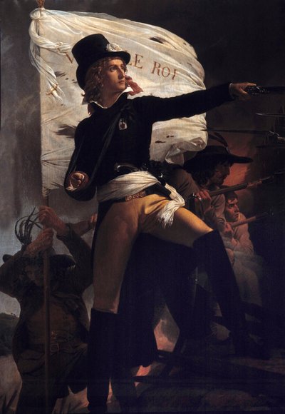 Portre en pied de Henri Duverger, Kont de La Rochejaquelein (veya Orchard de La Rochejacquelein) (1772-1794) general live le roi”” (göğüste Vendees amblemi)””” (Vandee Savaşları) Tablo Pierre Narcisse (Pierre-Narcisse) G by Baron Pierre Narcisse Guerin