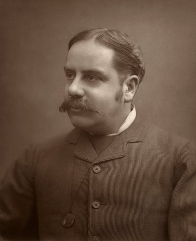 Alfred E Watson, İngiliz tiyatro eleştirmeni, 1886 by Barraud