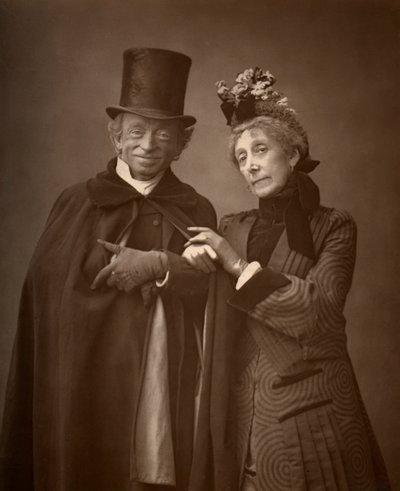 Amerikalı aktörler James Lewis ve Ann Gilbert, A Night Off, 1886 by Barraud