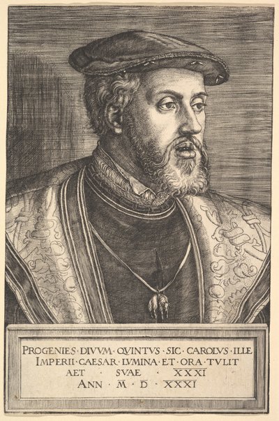 İmparator Charles V, 16. yüzyıl. by Barthel Beham