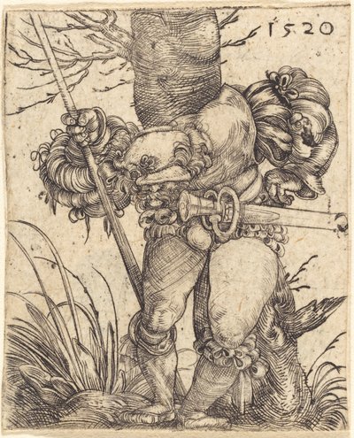 Bir Ağacın Önünde Piyade by Barthel Beham