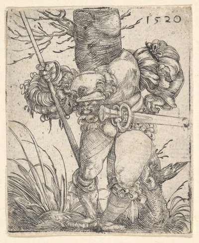 Bir Ağacın önünde piyade, 17. yüzyılın ortalarında. by Barthel Beham