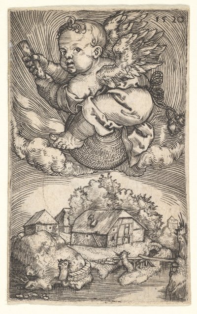 Havada Yüzen Bir Kürede Dahi, 17. yüzyılın ortalarında. by Barthel Beham