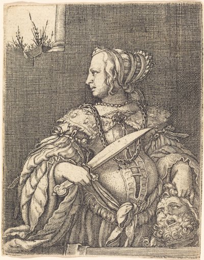 Holofernes Başkanı ile Judith by Barthel Beham