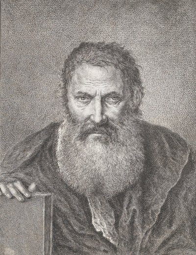 Bir kitap tutan sakallı bir adamın portresi, ca. 1750-1815. by Bartholomaeus Ignaz Weiss
