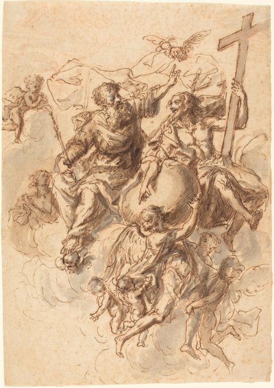 Meleklerle çevrili Üçlü Birlik by Bartholomäus Ignaz Weiss
