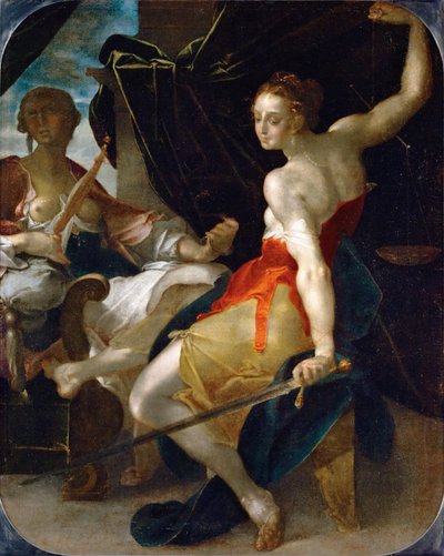 Adalet ve İhtiyat Alegorisi by Bartholomaeus Spranger