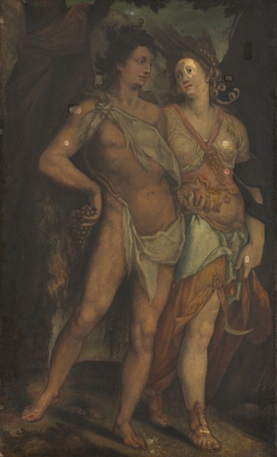 Ceres ve Bacchus by Bartholomaeus Spranger