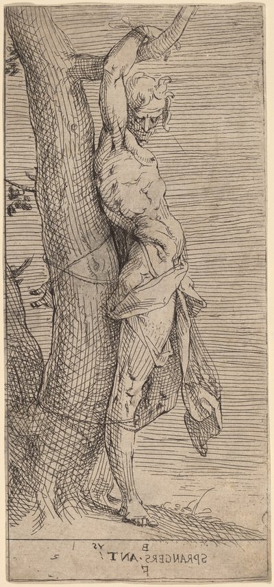 Aziz Sebastian, Bir Ağaca Bağlı by Bartholomaeus Spranger