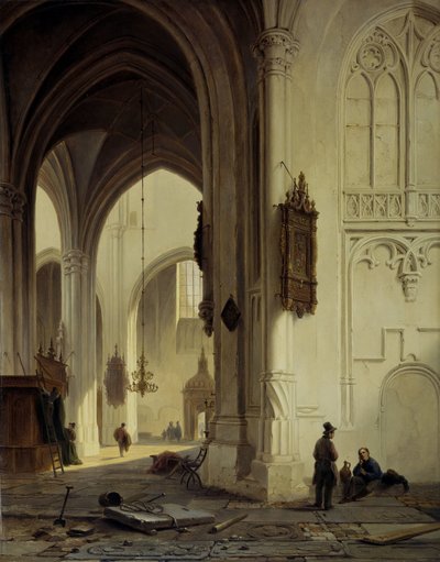 Kilise İç by Bartholomeus Johannes van Hove