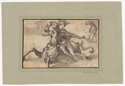 Herkül, Deianira ve Centauer Nessus by Bartholomeus Spranger