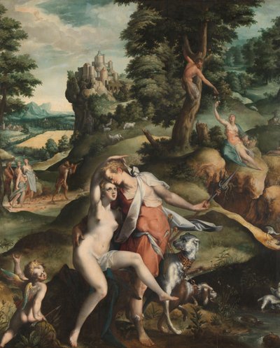 Venüs ve Adonis by Bartholomeus Spranger