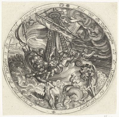 Jonah denizciler tarafından denize atıldı by Bartholomeus Willemsz. Dolendo