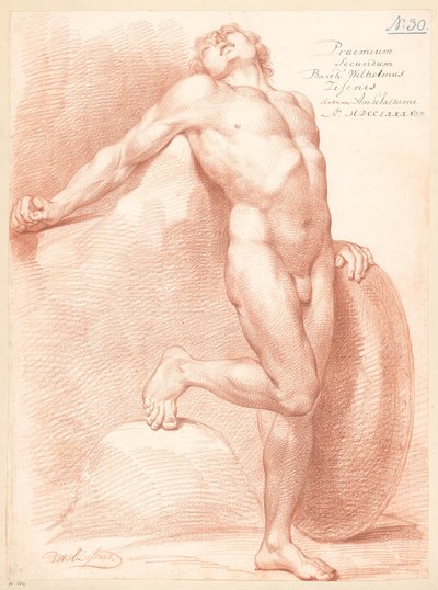 Önden görülen erkek çıplak Ayakta by Bartholomeus Ziesenis