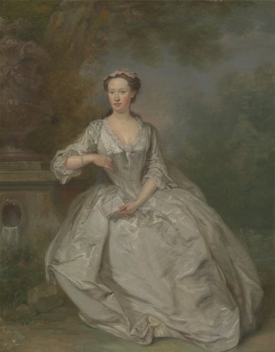 Kitaplı Bir Hanım, c.1730-40 (tuval üzerine yağlı boya) by Bartholomew Dandridge