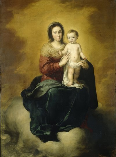 Madonna ve Çocuk. 1660-80 by Bartolomé Esteban Murillo