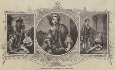 Murillo'nun İspanyol Köylü Çocukları ve Çiçek Kızı by Bartolomé Esteban Murillo