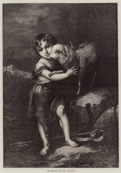 Aziz John ve Kuzu by Bartolomé Esteban Murillo
