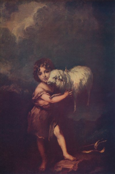 John ve Kuzu, 1660-5, c1900 by Bartolomé Esteban Murillo