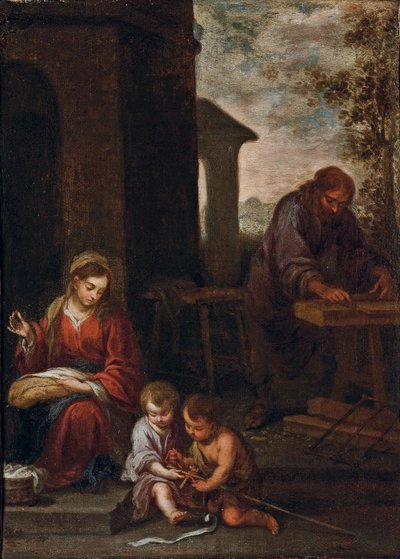 Bebek St. John the Baptist ile Kutsal Aile, 1660-70 by Bartolomé Esteban Murillo