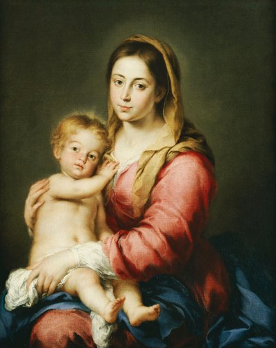 bakire ve çocuk by Bartolomé Esteban Murillo