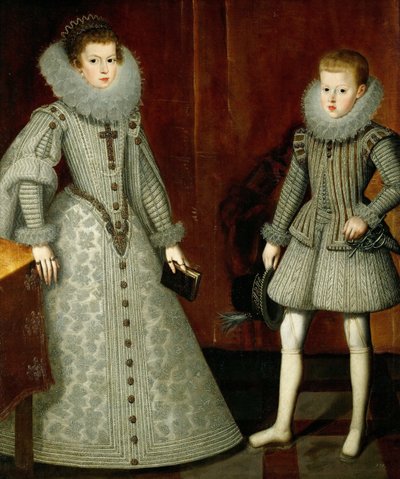 İnfante Philip, daha sonra İspanya Kralı IV. Philip 1605-1665 ve kız kardeşi Avusturyalı Anne 1601-1 by Bartolomé González y Serrano