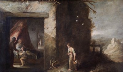 Isaac Blessing Jacob (tuval üzerine yağlıboya) by Bartolomé Esteban Murillo